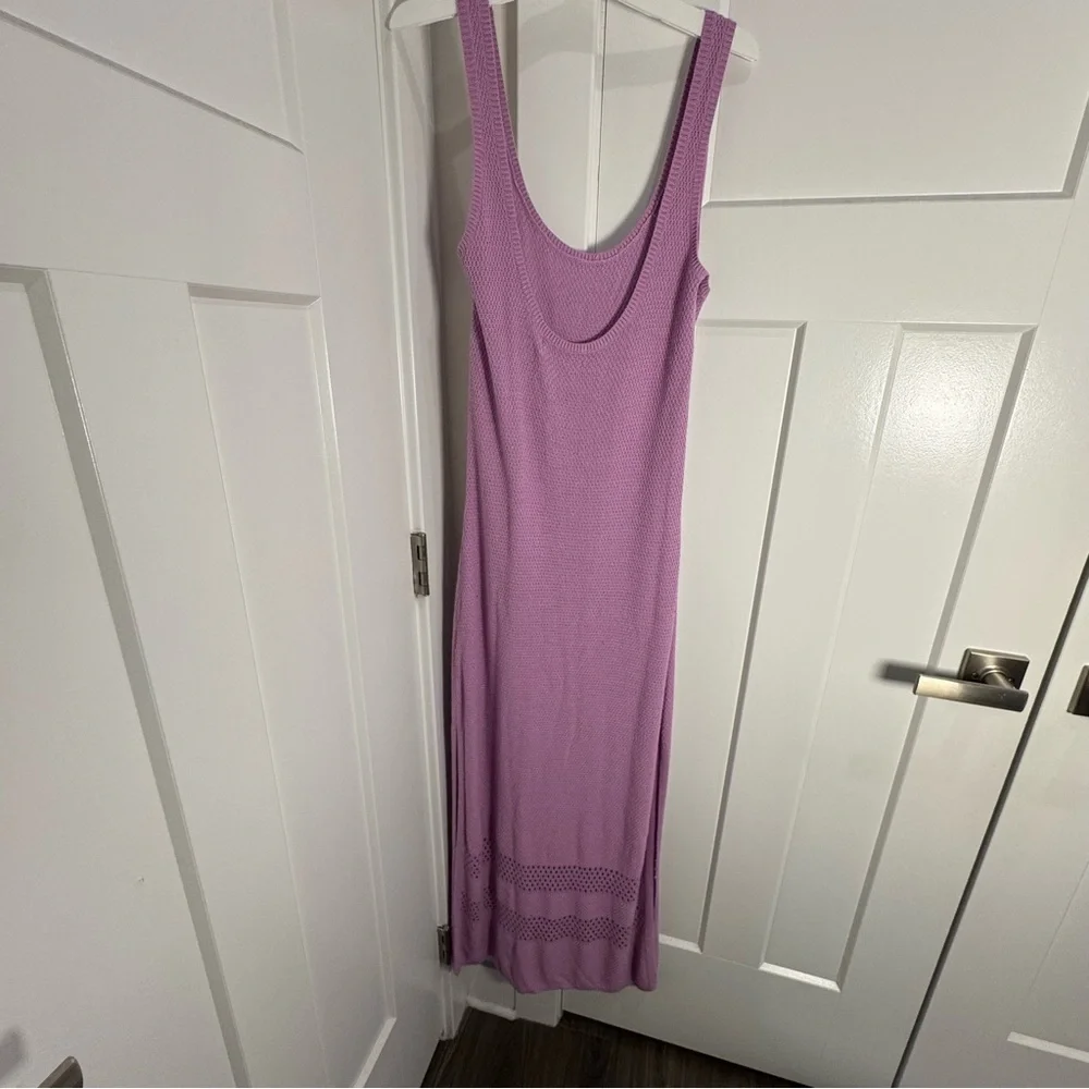Anthropologie Seafolly Austrailia Lilac Terrain Beach Cover Up Dress M NEW - Picture 3 of 6